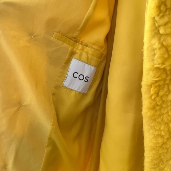 COS wool teddy coat yellow - Picture 5 of 6